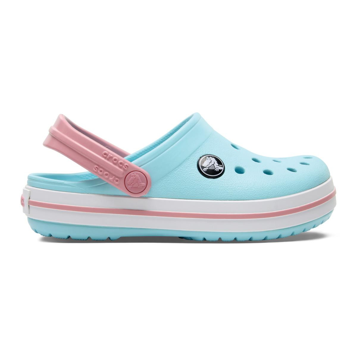 Saboți Crocs Crocband Toddlers New Clog Albastru - Ice Blue/White - imagine 7